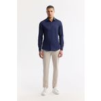 Avva Erkek Slim Fit Bej Klasik Bel Pamuklu Chino Pantolon A51Y3078