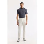 Avva Erkek Slim Fit Kırık Beyaz Beli Lastikli Bi-Stretch Teknik Kumaş Pantolon A51Y3077