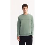 AVVA Erkek Su Yeşili Bisiklet Yaka Pamuklu Bi-Stretch Baskılı Regular Fit Sweatshirt A52Y1325 - 2XL