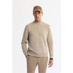 Avva Erkek Taş Regular Fit Bisiklet Yaka 3 İplik Şardonlu Baskılı Sweatshirt A42Y1306