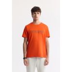 Avva Erkek Turuncu Bisiklet Yaka Bi-Stretch İnterlok Regular Fit T-Shirt A51Y1021 - 2XL