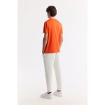 Avva Erkek Turuncu Bisiklet Yaka Bi-Stretch İnterlok Regular Fit T-Shirt A51Y1021 - M