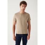 Avva Erkek Vizon Basic Pamuklu T-shirt E001000
