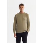Avva Erkek Vizon Bisiklet Yaka Pamuklu Baskılı Elastan Regular Fit Sweatshirt A42Y1206 - 2XL