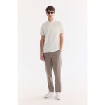 AVVA Erkek Vizon Yanı Lastikli Kırışmaz Teknik Kumaş Slim Fit Pantolon A61Y3077 - 33