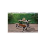 Avvio 4 Kişilik Kütük Bahçe Masası- Balkon Masası Takımı 80X160