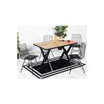 Avvio 80X120 Arya Tel Kafes 4 Kişilik Akça Mutfak Masası Yemek Masası Cafe Masası Oval Kenar