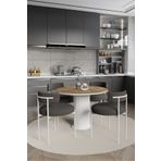 AVVİO Alize Bohem Lake Mdf Ayak 4'lü Teddy Sandalye 90x90 Masa Sandalye Takımı