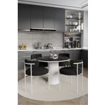 AVVİO Ares Bohem Lake Mdf Ayak 4'lü Teddy Sandalye 90x90 Masa Sandalye Takımı