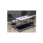 Avvio Arya 4 Kişilik 80X120 Yemek Masası Takımı-Mutfak Masası Takımı- Düz Beyaz Oval Kenar