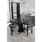 Avvio Bendis Lake Mdf Ayak Tokyo Demonte Sandalye 80X80 Yemek Masası Mutfak Masası 4 Kişilik