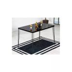 Avvio Beren Yemek Masası Takımı-Mutfak Masası -Siyah Mermer Desenli 80X120