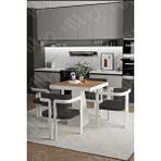 Avvio Dora Lake Mdf Ayak Tokyo Demonte Sandalye 80x80 Yemek Masası Mutfak Masası 4 Kişilik AKÇA