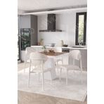 Avvio Essen Beyaz Polo Metal Sandalye 90X90 Kare Yemek Masası Mutfak Masası Masa Sandalye Takımı