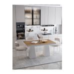 Avvio Fiare Lake Mdf Ayak Teddy Sandalye 80X140 Yemek Masası Mutfak Masası 4 Kişilik Masa Sandalye Takım