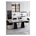 Avvio Frame Lake Mdf Ayak Teddy Sandalye 80x120 Yemek Masası Mutfak Masası 4 Kişilik Masa Sandalye Takım DÜZ BEYAZ