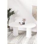 AVVİO Kiev Bohem Lake Mdf Beyaz Ayaklı 80x140 Mutfak Masası Yemek Masası