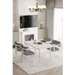 Avvio Marco Metalayak Tokyo Demonte Sandalye 80X120 Yemek Masası Mutfak Masası 4 Kişilik