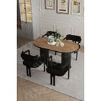 Avvio Marco Ptt Lake Mdf Ayak 4'Lü Tokyo Metal Demonte Sandalye 80X140 Masa Sandalye Takımı