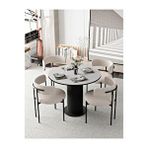 Avvio Rio 90X90 Lake Mdf Ptt Ayak Yuvarlak Mutfak Masası Takımı Yemek Masası Takımı