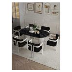 Avvio Romeo Ptt Lake Mdf Ayak 6'Lı Tokyo Metal Demonte Sandalye 80X160 Masa Sandalye Takımı