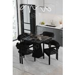 Avvio Sirius Lake Mdf Ayak Tokyo Demonte Sandalye 80X80 Yemek Masası Mutfak Masası 4 Kişilik