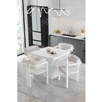 Avvio Sofia Lake Mdf Ayak Tokyo Demonte Sandalye 80X80 Yemek Masası Mutfak Masası 4 Kişilik