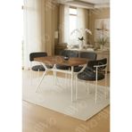 AVVİO Teddy Sandalye 80x120 Yemek Masası Mutfak Masası 4 Kişilik Masa Sandalye Takımı