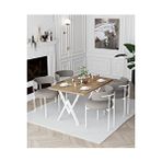 Avvio Trend Beyaz Teddy Sandalye 80x120 Yemek Masası Mutfak Masası 4 Kişilik Masa Sandalye Takımı AKÇA