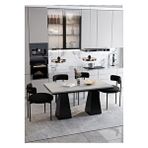 Avvio Venera Lake Mdf Ayak Teddy Sandalye 80x120 Yemek Masası Mutfak Masası 4 Kişilik Masa Sandalye Takım DÜZ BEYAZ