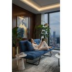 AVYNA Katlanır Yataklı Ikili Kanepe | Mekanizmalı Çekyat Koltuk | Açılır Kollar & Fonksiyonel | New York Tasarım - Lacivert
