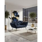 AVYNA Prestige Comfort Collection – Yatak Olabilen Mekanizmalı Ikili Kanepe | Kolları Açılan Yataklı Koltuk - Lacivert