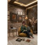 AVYNA Vıonex™ Relax Lounge Koltuk | Tv, Oyun & Playstation Uyumlu Yer Minderi Armut Koltuk - Hardal