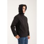 Award Fashion Erkek Içi Polarlı Su ve Rüzgar Geçirmez Softshell Outdoor Spor Mont - 2XL - Siyah