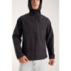 Award Fashion Erkek Içi Polarlı Su ve Rüzgar Geçirmez Softshell Outdoor Spor Mont - Füme
