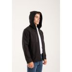 Award Fashion Erkek Içi Polarlı Su ve Rüzgar Geçirmez Softshell Outdoor Spor Mont - Siyah