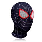 AWAVM Örümcek Maskeleri Süper Kahraman Maskesi Yetişkin Maskesi 3D Baskı Likra Örümcek Maskeleri Cosplay Kostümleri Cadılar Bayramı Noel Giydirme Özelliği (Siyah)