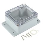 Awclub Su Geçirmez Toz Geçirmez ABS Plastik Bağlantı Kutusu Evrensel Elektrikli Proje Muhafazası PC Şeffaf Şeffaf Kapak 2,5" x 2,3" x 1,4" (63 mm x 58 mm x 35 mm)