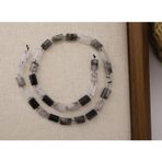 Awdoy SİLİNDİR KÖŞELİ KESİM RUTİL KUVARS 8X11 MM DOĞAL TAŞ DİZİ- YÜKSEK KALİTELİ DOĞAL TAŞ
