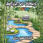 AweCative Books Coloring Zen Gardens: Mindfulness, Serene Landscapes, Stress-relieving Designs