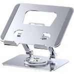 Awei Alüminyum Tablet Standı 360° Dönebilir, Yüksekliği Ayarlanabilir Sağlam Metal Tutucu - Açık Gri