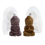 Aweisile Buda Mumları Silikon Kalıp 2 Adet Silikon Buda Mum Kalıbı Silikon Mum DIY Buda Heykeli Mum Silikon Kalıp Buda Heykeli Mum Yapımı için Silikon Kalıp El Yapımı Sabun