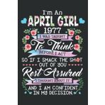 Awesome Since 1977 44Th Birthday I M a April Girl 1977 Nice: HEARTS JOURNAL: 6" x 9", 100 Pages, Writing & Notes for Girls and Women, Memo Diary Subject Notebooks Planner.