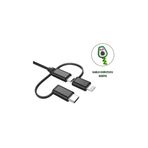 Awetron Apple Mfi Lisanslı Lightning Type C Micro Usb 3'lü Hasır İp 1,5 m Şarj Kablo