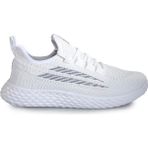 Awidox Rahat, Hafif, Ortopedik, Yazlık, Bağcıksız, Fileli Sneaker Siyah Ayakkabı - Beyaz - Gümüş