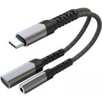 Awinli Usb C - 3,5 Mm Kulaklık Şarj Aleti Adaptörü, 2'Si 1 Arada Aux - Usb C Ses Jakı Pd Hızlı Şarj Adaptörü, 16 15 Max, Galaxy S24 S23 S22, Piksel, Ipad Için Uygundur