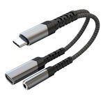 AWINLI USB C - 3,5 mm Kulaklık ve Şarj Aleti Adaptörü, 2'si 1 Arada Aux - USB C Ses Jakı ve PD Hızlı Şarj Adaptörü, iPhone 16 15 Pro Max, Galaxy S24 S23 S22, Piksel, iPad Pro için uygundur