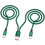 Awnuwuy Çoklu USB C Kablosu 4FT,2'si 1 Arada Çoklu Tip C Şarj, 3A Çift Bölücü USB C Şarj, Naylon Kablo, USB A'dan Çift USB C Bağlantı Noktasına, iPhone 15, iPad Pro/Air,Samsung S24, Google, Android Yeşil ile