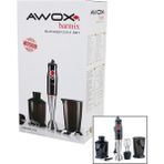 Awox Barmix 3in1 Blender Seti Çelik 2li Mikser Çelik Rondo Bıçak Çelik 4 Kanatlı Bıçak 1000W (4490) - Beyaz