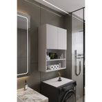 AWOX DENİZ Modern Banyo Dolabı 2 Kapaklı Raflı – Düzenleyici Çok Amaçlı